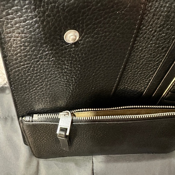 All Saint Stylish Black Pebbled Textured Wallet
with Removable Insert - Picture 2 of 13